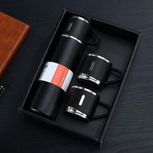 H-409 Vacuum Flask Gift Set with 3 Stainless Steel Cups Combo - 500ml - Keeps HOT/Cold (Random Color) - Image 11