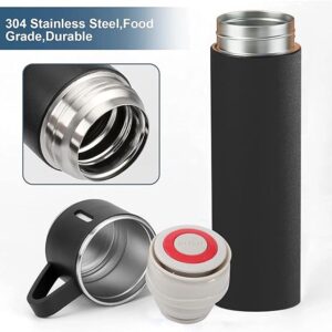 H-409 Vacuum Flask Gift Set with 3 Stainless Steel Cups Combo - 500ml - Keeps HOT/Cold (Random Color) - Image 6