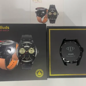 Luxury (GT5 Buds) 2in1 Build-in Tws Earpods Round Smart Watch(Only black dial ) - Image 6