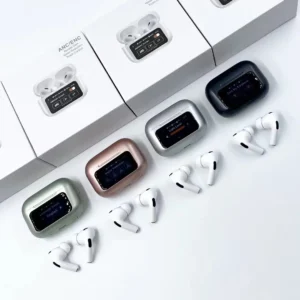 A9 Pro Airpod with touch display & ANC | Metallic paint Wireless Earbuds (Random color) - Image 1