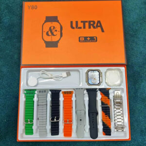 Y80 Ultra 8 In 1 Smart Watch With 8 Straps (Random color) - Image 1