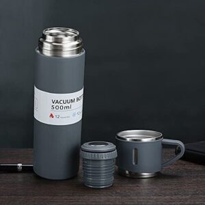 H-409 Vacuum Flask Gift Set with 3 Stainless Steel Cups Combo - 500ml - Keeps HOT/Cold (Random Color) - Image 13