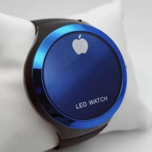 Round Shape Led Digital Watch with Apple Logo Digital Watch-watch for  Men and Women (Random Color ) - Image 1