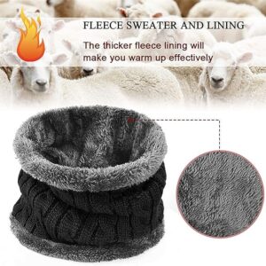 Head & Neck Cap Beanies Combo - woolen winter beanie cap with neck warmer muffler for men and women (Black) - Image 2