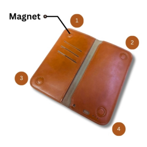 Magnetic Closing Leather  Wallet   for men and women - Image 5