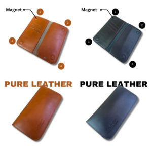 Magnetic Closing Leather  Wallet   for men and women - Image 1