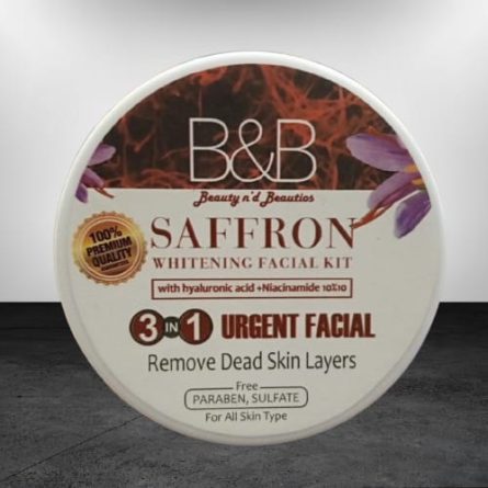 B and B Saffron Whitening Facial Kit 3 in 1 - Urgent Facial & Dead Skin Removal - Image 3