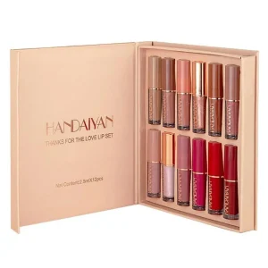 12 Colors HANDAIYAN Matte Liquid Lipstick Set - Image 2