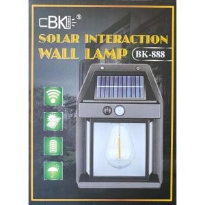 Solar Rechargeable Interaction Wall lamp BK-888 | Best Quality Wall Lamp | Waterproof Intelligent Induction Wall Lamp For Courtyard Garden Night Light - Image 1