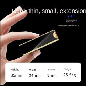 Focus Rechargeable Lighter USB Pocket Sized Type-C Rechargeable lighter | Sliding Electronic Lighter | Slim Fashionable | With Type-C Charging Cable - Image 3