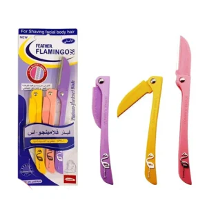 Flamingo S Razor Blades For Shaving Facial Body Hair Eyebrow – 3 Pieces (Random color) - Image 6