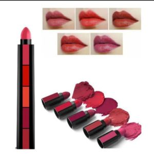 Pack Of 2 Pcs Huda Beauty 5 In 1 Lipstick Nude Shades - Image 2