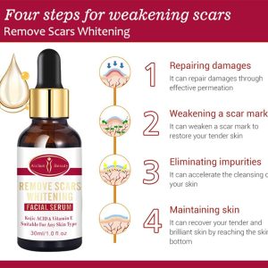 AICHUN BEAUTY Scar Removal Facial Serum Pimples Stretch Marks Face Moisturizing Body Remove Scars Kojic Acid | Vitamin - E | 30ml - Image 6