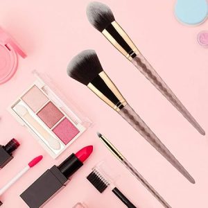 8 PCs Diamond Unicorn Handle Makeup Brush Set - Image 5