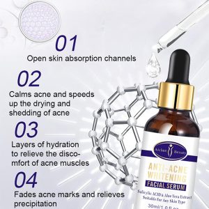 Aichun Beauty Anti - Acne Whitening Facial Serum Aloe Vera Extract Salicylic Acid Repairs Damaged Skin | 30ml - Image 4