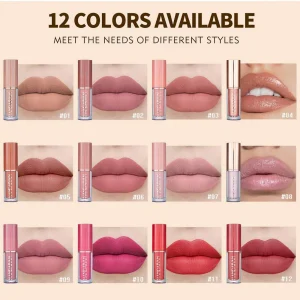 12 Colors HANDAIYAN Matte Liquid Lipstick Set - Image 5