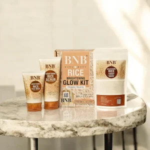 4 in 1 BNB-Rice Whitening And Glowing Facial Kit  Sun Screen +Face Wash+ Scrub+ Mask &amp - Image 5