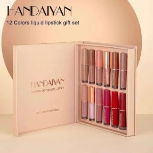 12 Colors HANDAIYAN Matte Liquid Lipstick Set - Image 3