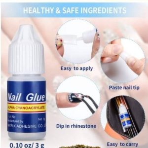 Pack of 5 - Nail Glue For Nail Art And Nail Decoration Artificial Nails Sticking Glue - Image 6