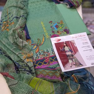 KHAADI DORIYA Collection 3 pcs LAWN  | Unstitched Fabric  Casual Wear - Image 3