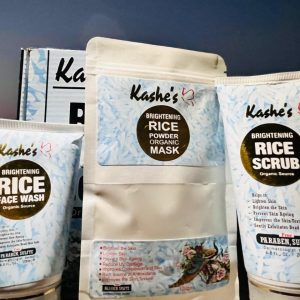 Kashe's Rice Extract Bright & Glow Kit ( Rice Face Wash + Rice Scrub + Rice Mask ) - Image 2