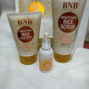 BNB-Rice Whitening And Glowing Facial Kit  Face Wash, Scrub, Mask & Serum BNB Rice Glow Facial Kit 4 in 1 - Image 5