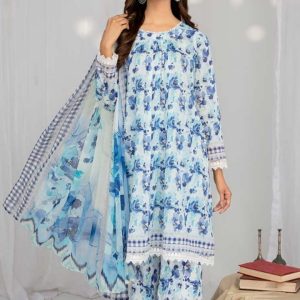 âœ¨ Khaadi brand âœ¨ 3 Piece Digital Printed Lawn Unstitched Suit new Collection 2025 for womens - Image 3