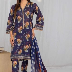 âœ¨ Khaadi brand âœ¨ 3 Piece Digital Printed Lawn Unstitched Suit new Collection 2025 for womens - Image 3