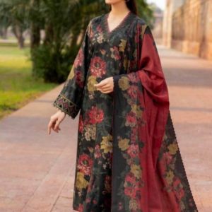 âœ¨ Khaadi brand âœ¨ 3 Piece Digital Printed Lawn Unstitched Suit new Collection 2025 for womens - Image 3