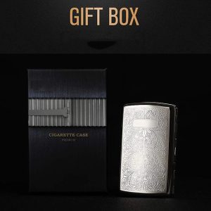 Metal Cigarette Case Dispenser Case Ultra-Thin Portable Men's Cigarette Case With 12 Cigarette Capacity Silver - Image 4