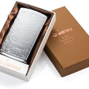 Metal Cigarette Case Dispenser Case Ultra-Thin Portable Men's Cigarette Case With 12 Cigarette Capacity Silver - Image 6