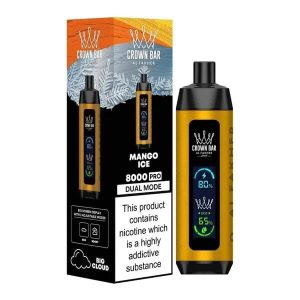 Al Fakher Crown Bar Disposable Vape – 8000 Puffs, 5mg Nicotine, 18 ml E-Juice, Rechargeable with Mesh Coils - Image 8