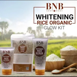 4 in 1 BNB-Rice Whitening And Glowing Facial Kit  Sun Screen +Face Wash+ Scrub+ Mask &amp - Image 3