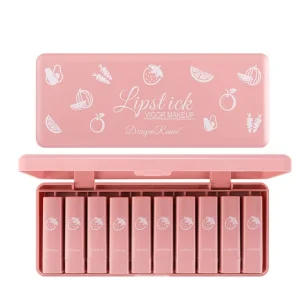 Dragon Ranee 10 Pieces Velvet Matte Pink Lipstick Set | Long Lasting Makeup Waterproof Lip Gloss for Girls & Womens - Image 9