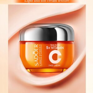 Sadoer 5 Heavy Vitamin C Skin Active whitening Cream | Vitamin C Hydrating Face Cream - Glowing & Repairing Moisturizer for Fine Lines, Wrinkles & Uneven Skin Tone | Whitening Cream - Image 1