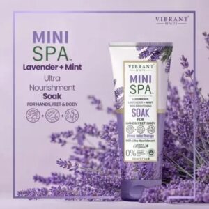 Vibrant Beauty Luxurious Mini Spa Lavender + Mint Skin Brightening Soak With Ultra Nourishment (200ml) - Image 3