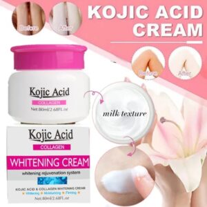 Kojic Acid Collagen Whitening Cream Bleaching Face Body Lightening Cream Underarm Armpit Whitening Cream 80ml - Image 4